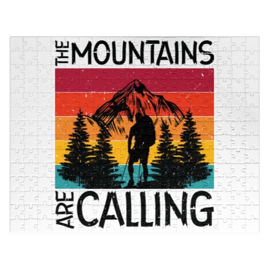 The Mountains Are Calling Outdoor Mountain Hiking Jigsaw Puzzles