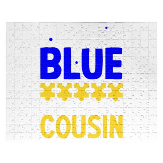 I wear Blue For My Autistic Cousin Jigsaw Puzzles