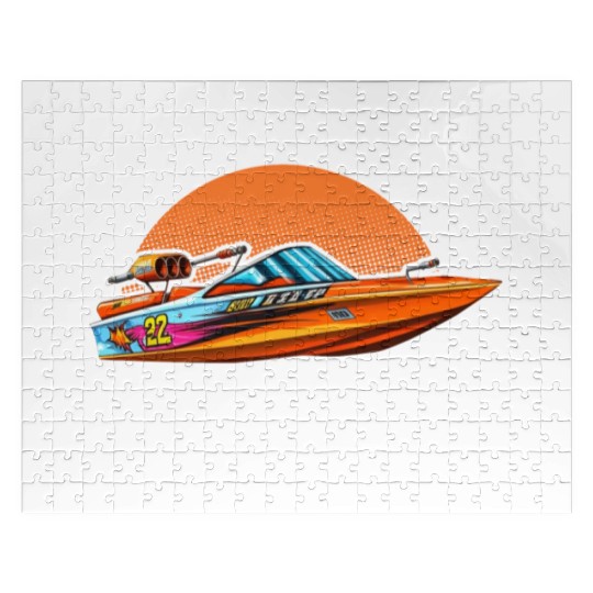 Drag Boat Racing Racer Speed Boat Driver Jigsaw Puzzles