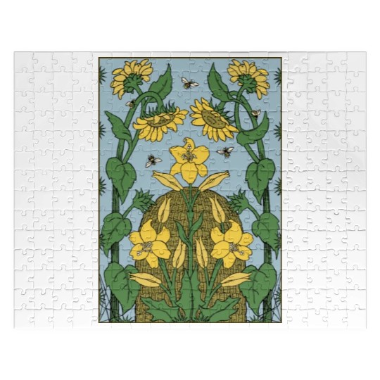 Bee on sunflower Jigsaw Puzzles