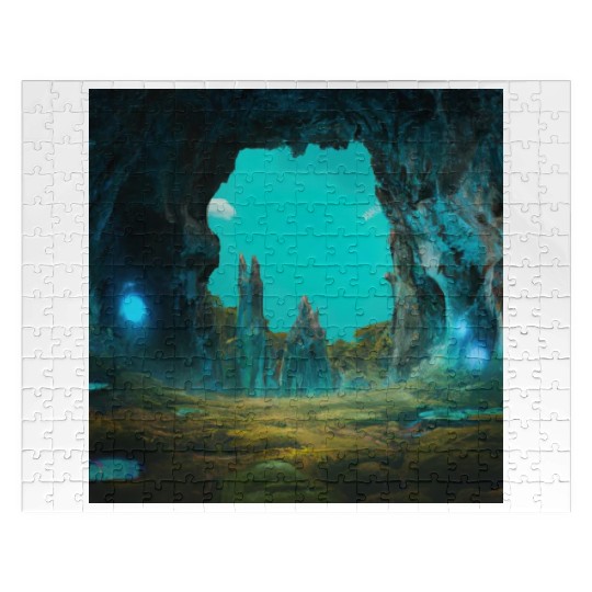 Bioluminescent Underground Landscapes Jigsaw Puzzles