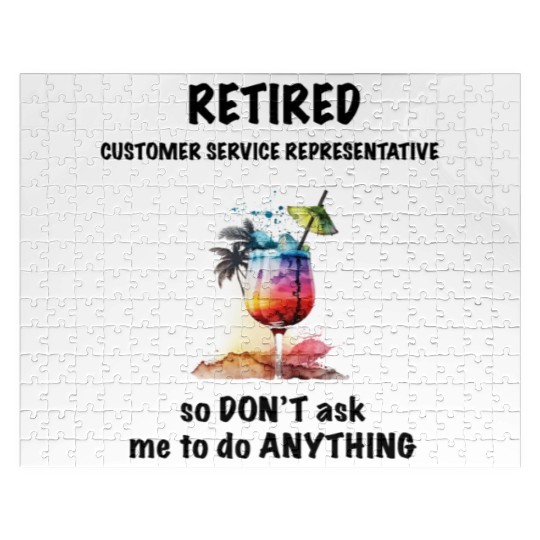 Retired Dentist Vacation Tropical Cocktail Jigsaw Puzzles