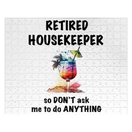 Retired Housekeeper Vacation Tropical Cocktail Jigsaw Puzzles