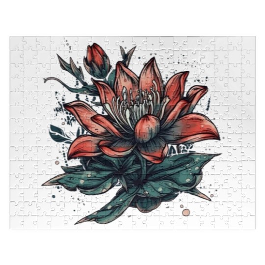 Japanese Spider Lily Soft Anime Aesthetic Flower Jigsaw Puzzles