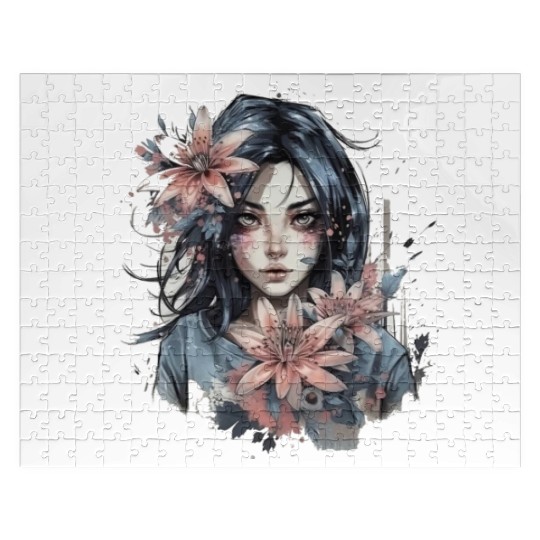 Japanese Spider Lily Soft Anime Aesthetic Flower Jigsaw Puzzles