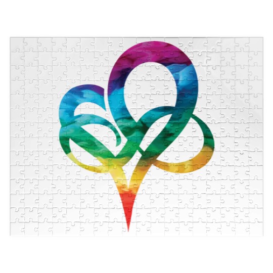 LGBTQ Rainbow Heart Pride Heart Gift LGBTQ+ Jigsaw Puzzles