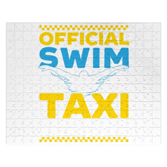 Official Swim Taxi Driver Taxi Taxicab Cab Driver Jigsaw Puzzles