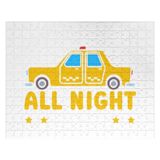 I Give Rides All Night Long Taxi Taxicab Cab Jigsaw Puzzles
