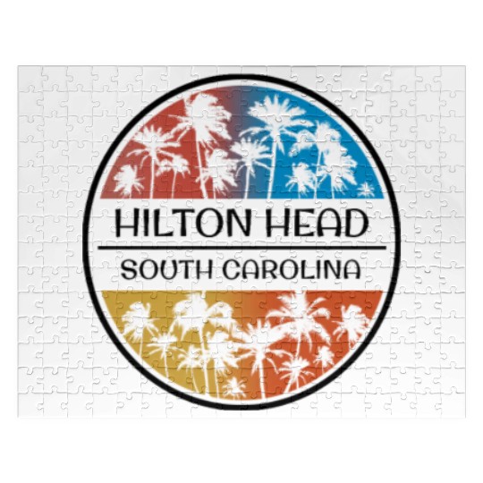 Hilton Head Island South Carolina Palm Tree Jigsaw Puzzles
