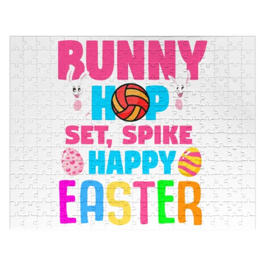Easter Volleyball Bunny Holiday Rabbit Sport Jigsaw Puzzles