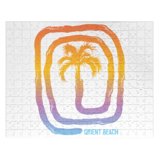 Cool Orient Beach Saint Martin Palm Tree Souvenir Jigsaw Puzzles