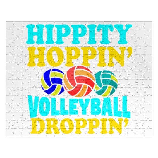 Easter Volleyball Bunny Holiday Rabbit Sport Jigsaw Puzzles