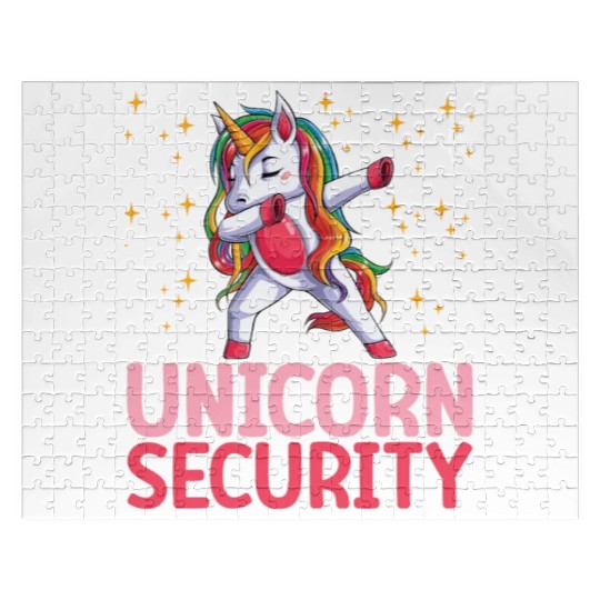 Unicorn Security Funny Unicorn Dabbing Birthday Jigsaw Puzzles