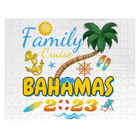 Family Cruise Bahamas 2023 Matching Group Summer Jigsaw Puzzles