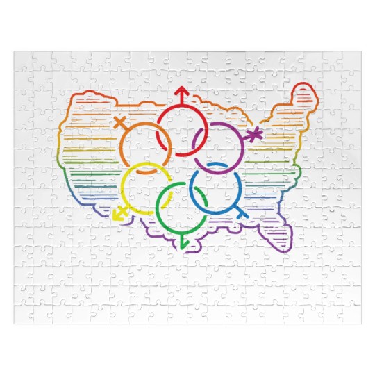 Savannah Pride Flag Pride Month LGBTQ Flag LGBT Co Jigsaw Puzzles
