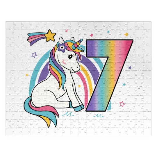 7th birthday Girls Unicorn Jigsaw Puzzles