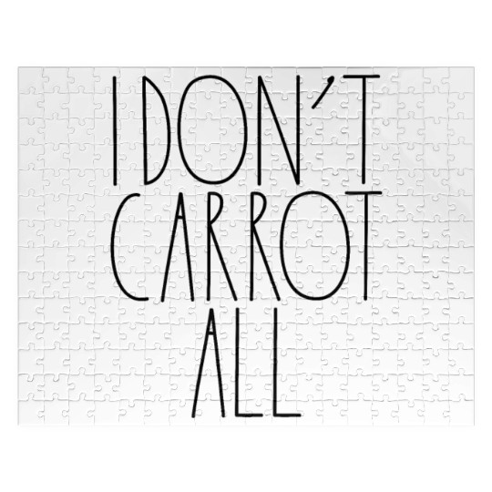 I Don't Carrot All Rae Dunn Inspired Minimalist Jigsaw Puzzles