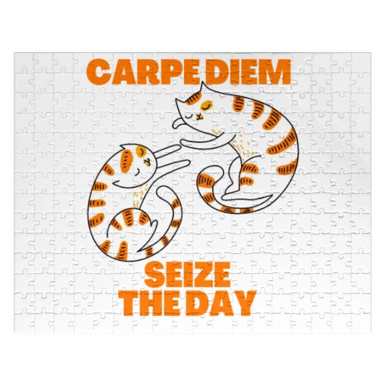 Cats Lover Carpe Diem Seize The Day Jigsaw Puzzles