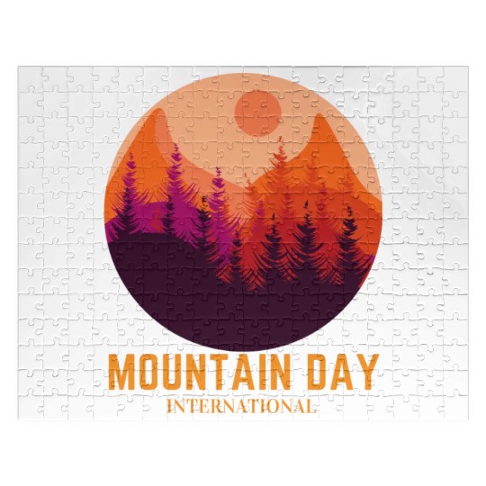 mountain day International, Camping Gift, Forest Jigsaw Puzzles