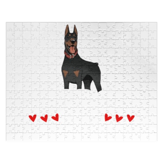 My Dog Is My Valentine Date Cute Doggy Jigsaw Puzzles