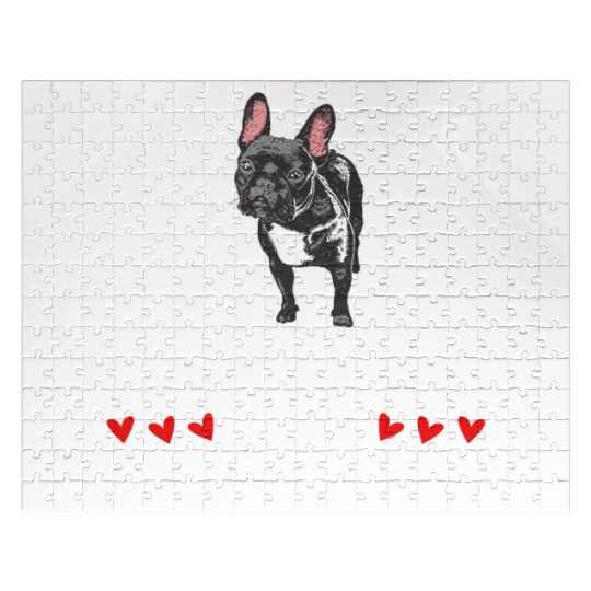 My Dog Is My Valentine Date Cute Doggy Jigsaw Puzzles