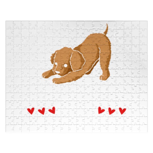My Dog Is My Valentine Date Cute Doggy Jigsaw Puzzles