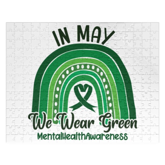 In May We Wear Green Mental Health Jigsaw Puzzles