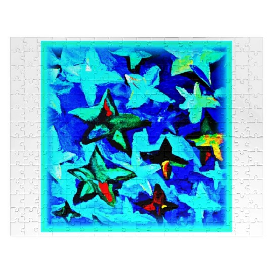 Blue Starry Night Sky Painting. Buy Now Jigsaw Puzzles
