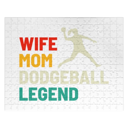 Dodgeball Player Mom Wife Legend Mummy Mother Jigsaw Puzzles