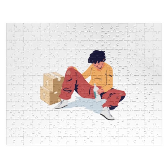 Drunk Courier Mail Lady Shipment Mail Escort Jigsaw Puzzles