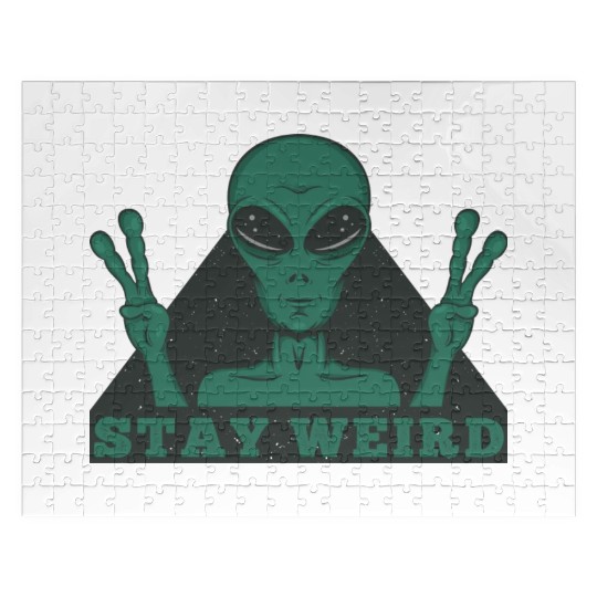 Stay Weird Alien Jigsaw Puzzles