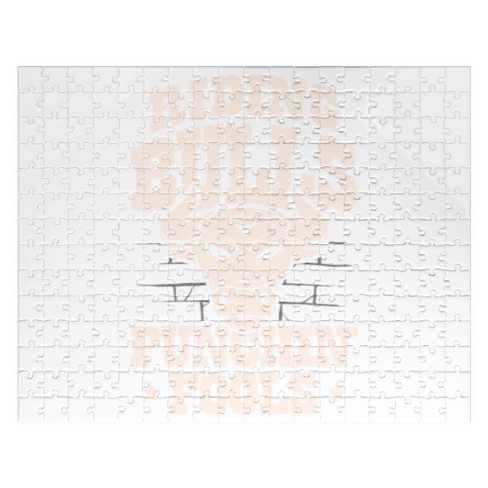 Bull Rider Bull Riding Western Rodeo Cowboy Lover Jigsaw Puzzles