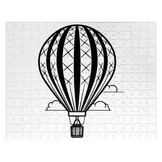 Geometric Hot Air Balloon Cloud Ship Jigsaw Puzzles