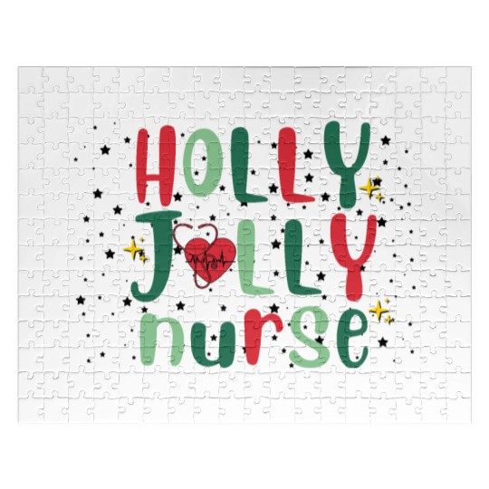 HOLLY JOLLY NURSE Jigsaw Puzzles