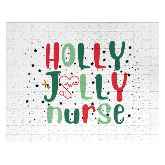 HOLLY JOLLY NURSE Jigsaw Puzzles