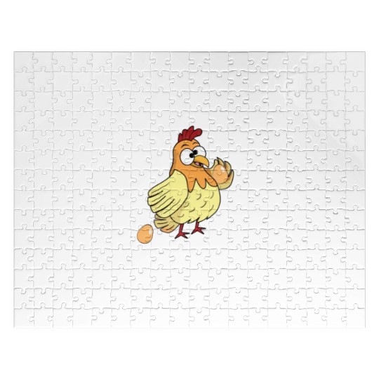 I love chickens - chicken eggs breakfast Jigsaw Puzzles