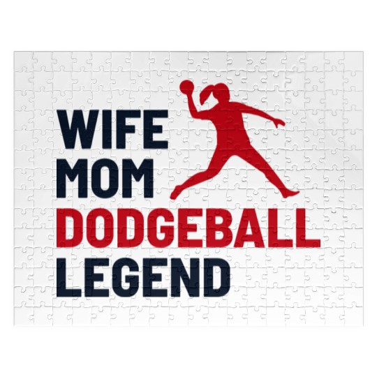 Dodgeball Player Mom Wife Legend Mummy Mother Jigsaw Puzzles