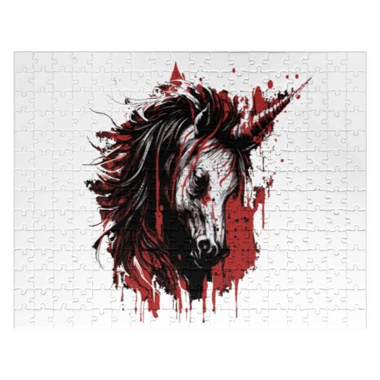 scary unicorn Jigsaw Puzzles