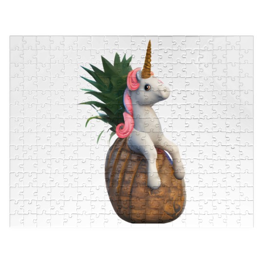Pineapple unicorn - tropical unicorn Jigsaw Puzzles