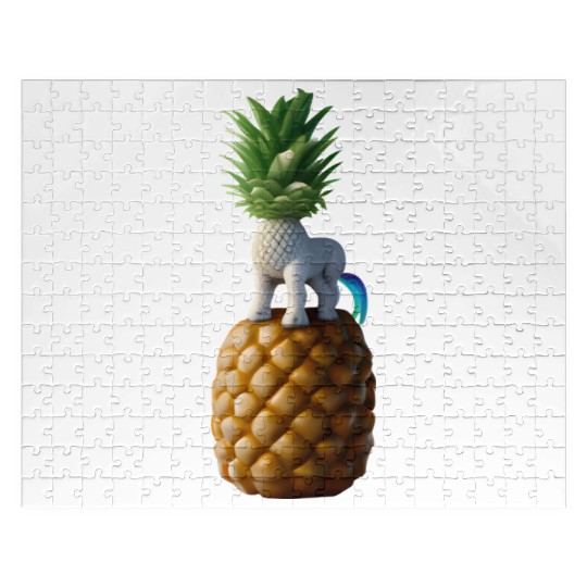 Pineapple unicorn - tropical unicorn Jigsaw Puzzles
