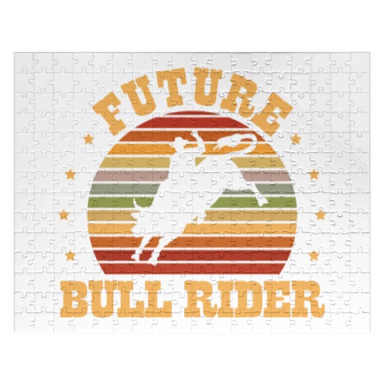 Future Bull Rider Bull Riding Western Rodeo Cowboy Jigsaw Puzzles