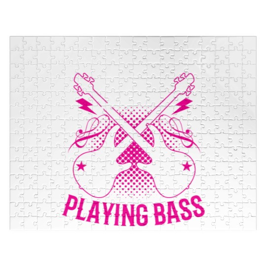 This Girl Loves Playing Bass Band Musician Guitar Jigsaw Puzzles