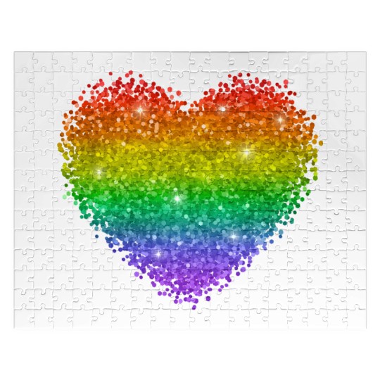 Jigsaw Puzzles Womens Cute Heart Graphic Tees Loose