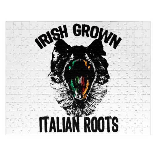 Irish grown with Italian roots,irish italian gifts Jigsaw Puzzles