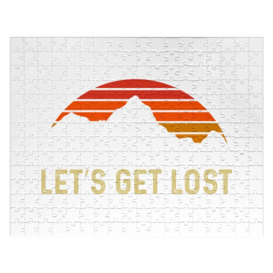 Let us get Lost Wanderlust funny Hiking Jigsaw Puzzles