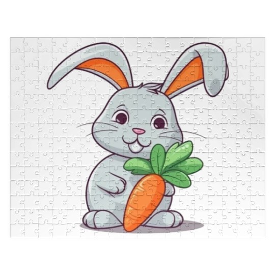 Rabbit Glasses Boys Girls Kids Easter Day Carrot Jigsaw Puzzles