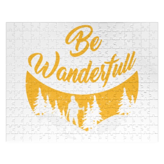 Wanderlust Be Wanderfull Mountain Fan Hiking Jigsaw Puzzles