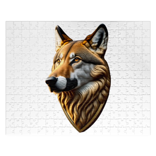 Brown Wolf Graphic Jigsaw Puzzles