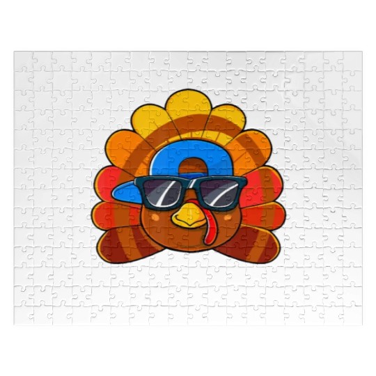 Turkey Trot Squad Funny Thanksgiving Running Costu Jigsaw Puzzles