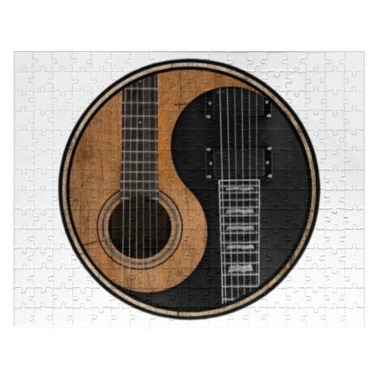 Ying Yang Guitar ArTwork Jigsaw Puzzles